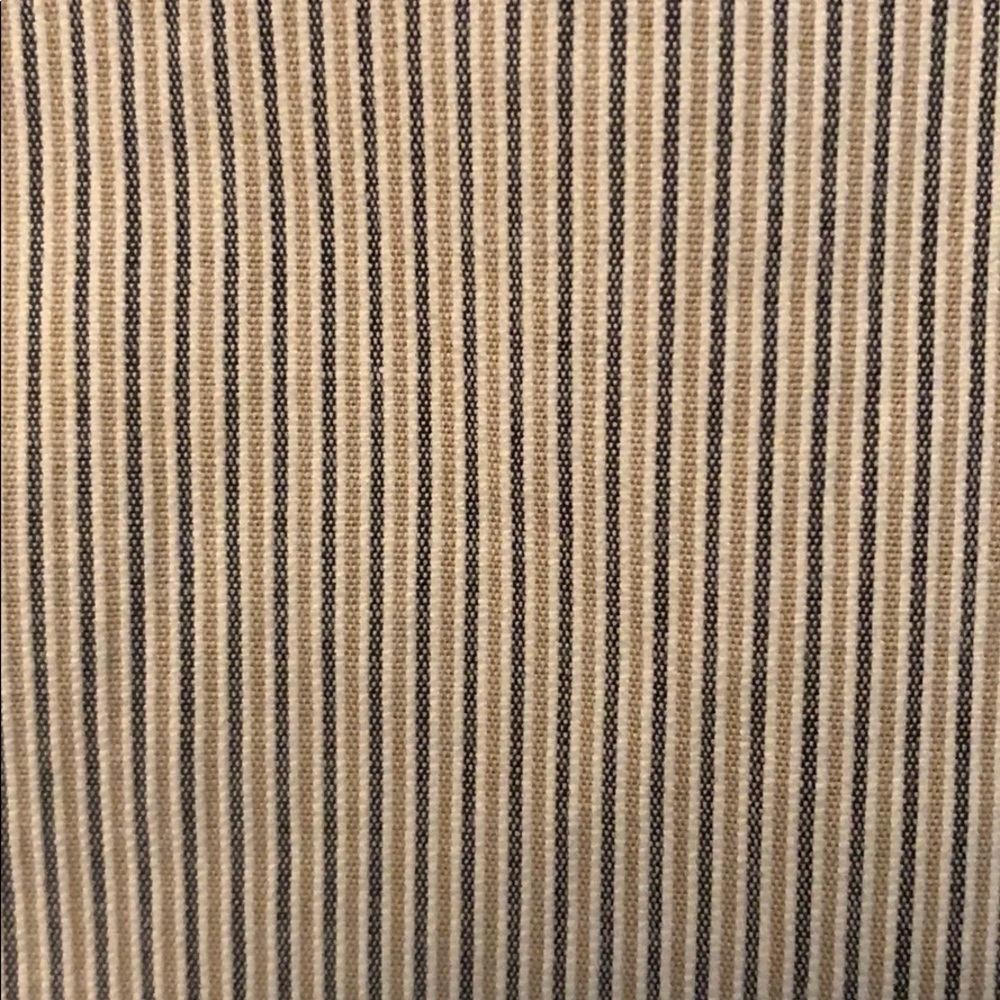 Cream skirt with blue pinstripes